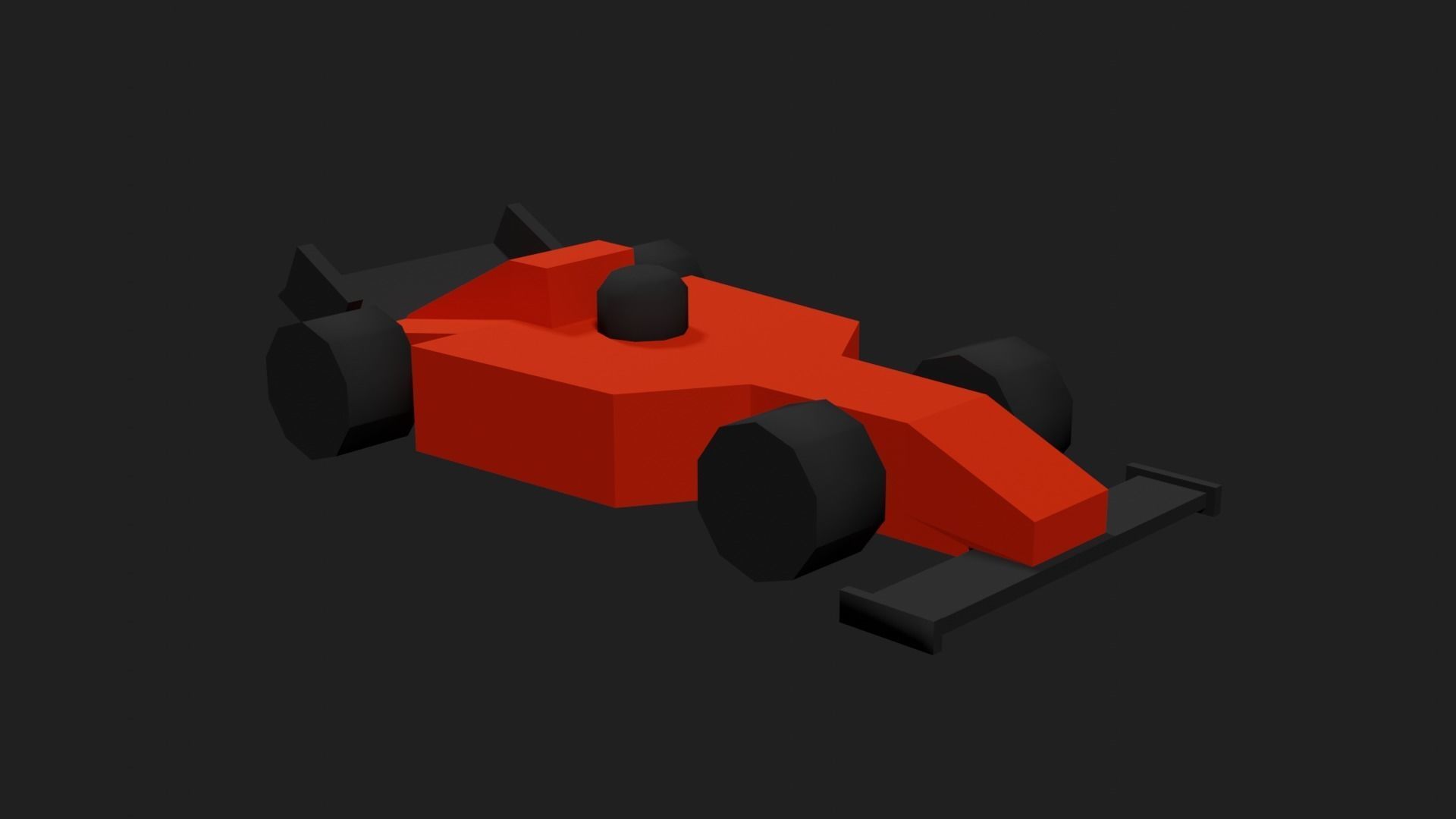Lowpoly Toy Raycing Car Low-poly 3D model_24