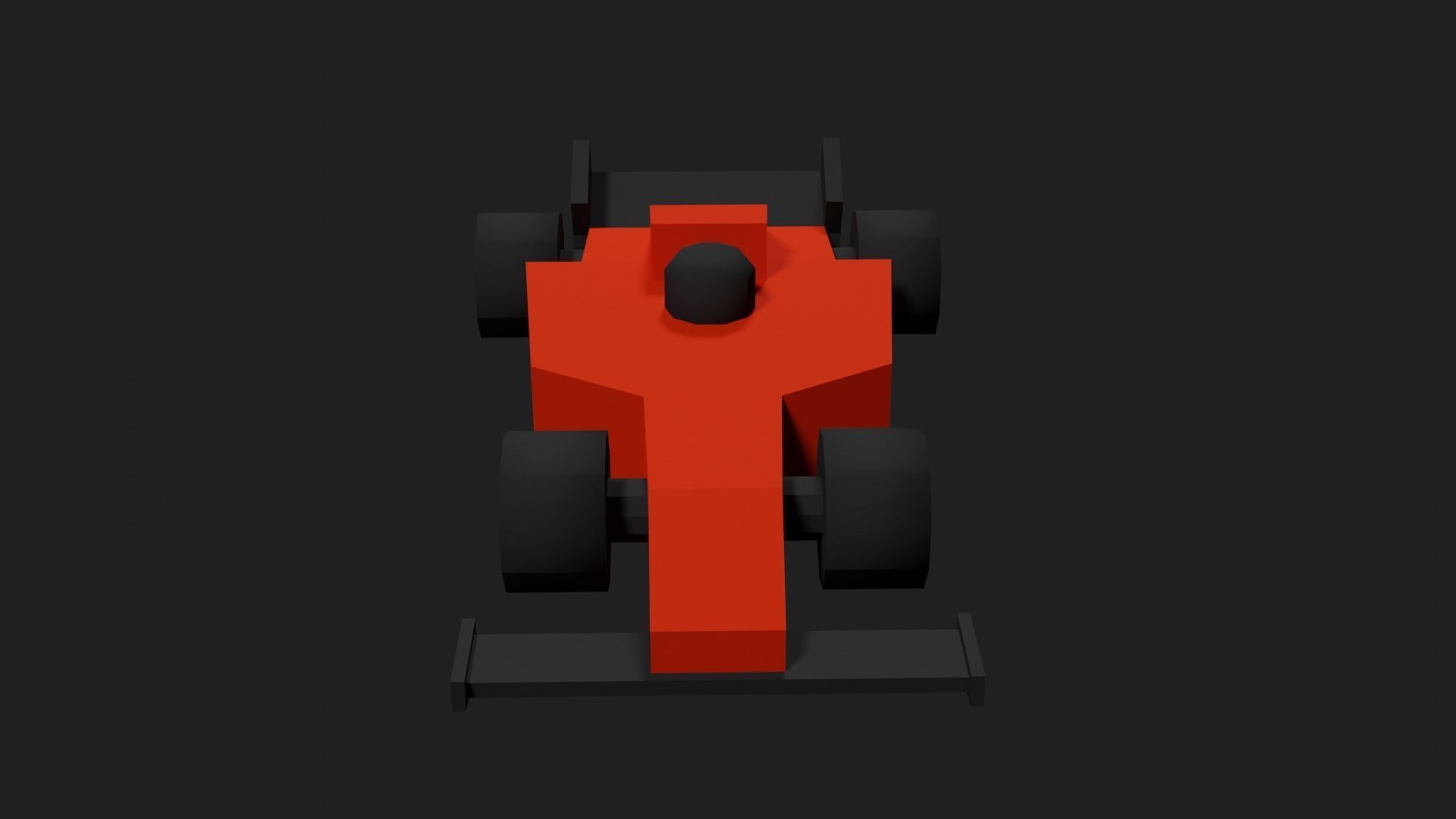 Lowpoly Toy Raycing Car Low-poly 3D model_4