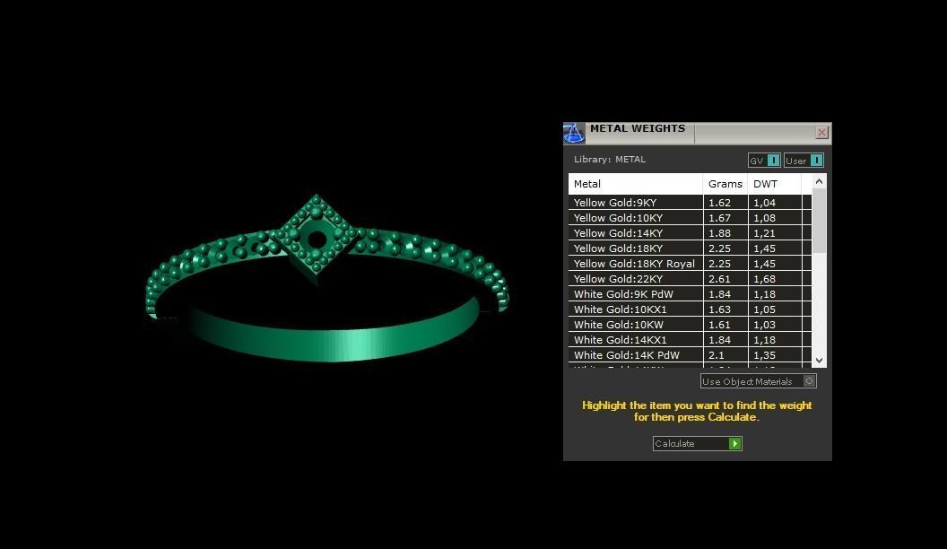 Ring Baguetta 59 3D print model_2