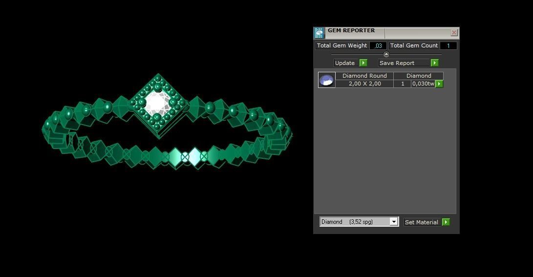 Ring Baguetta 52 3D print model_1