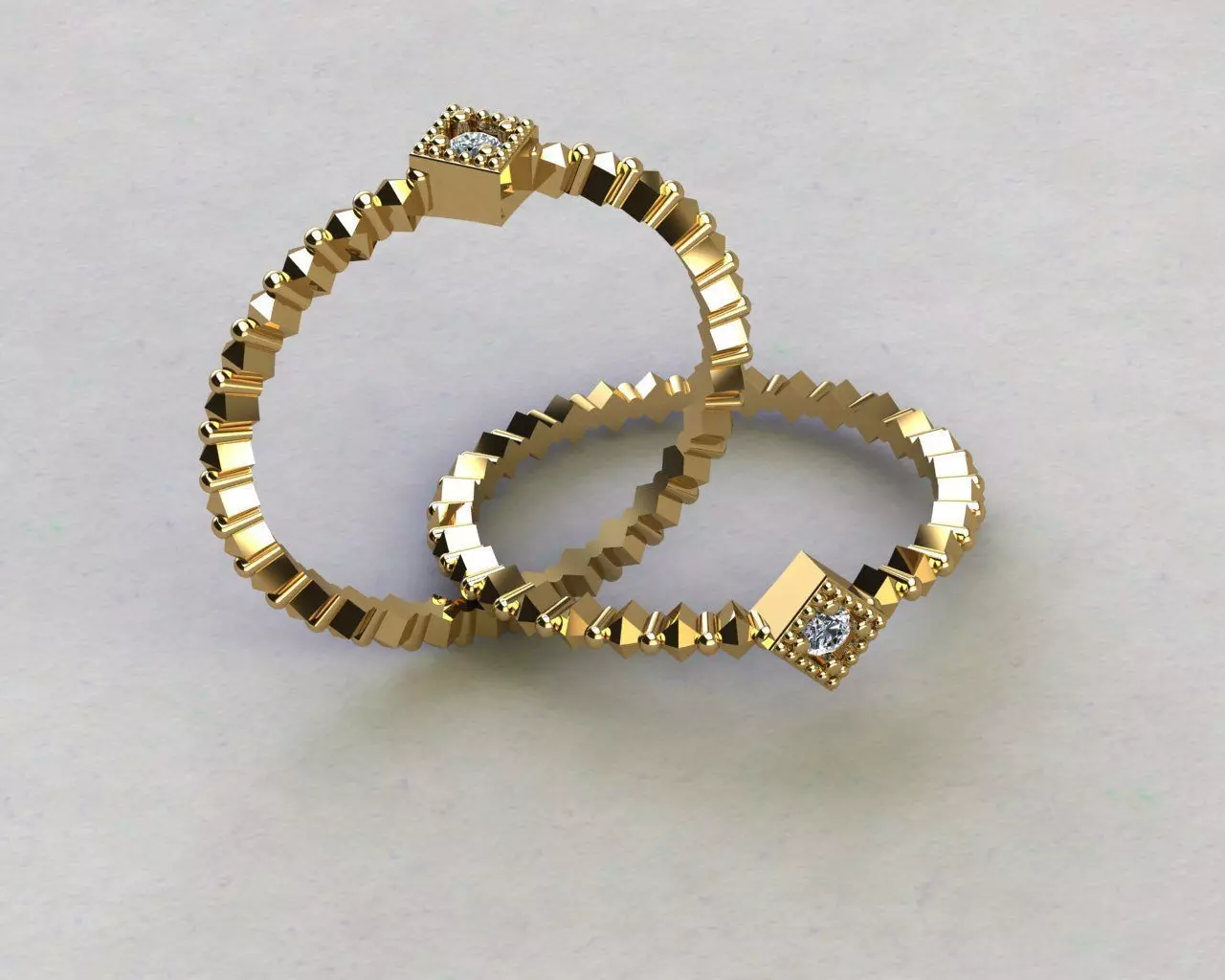 Ring Baguetta 52 3D print model_0