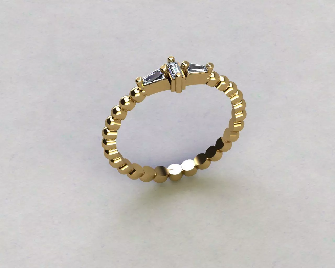 Ring Baguetta 56 3D print model_0