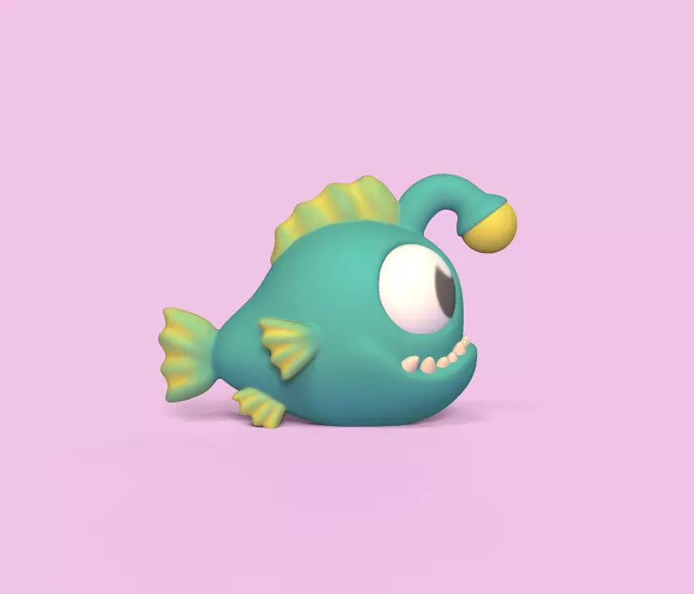 Black Devil Fish 3D print model