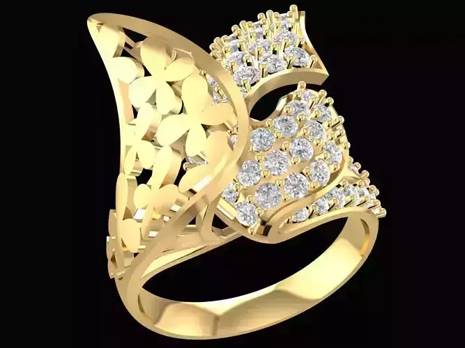hongkong diamond women ring 2854