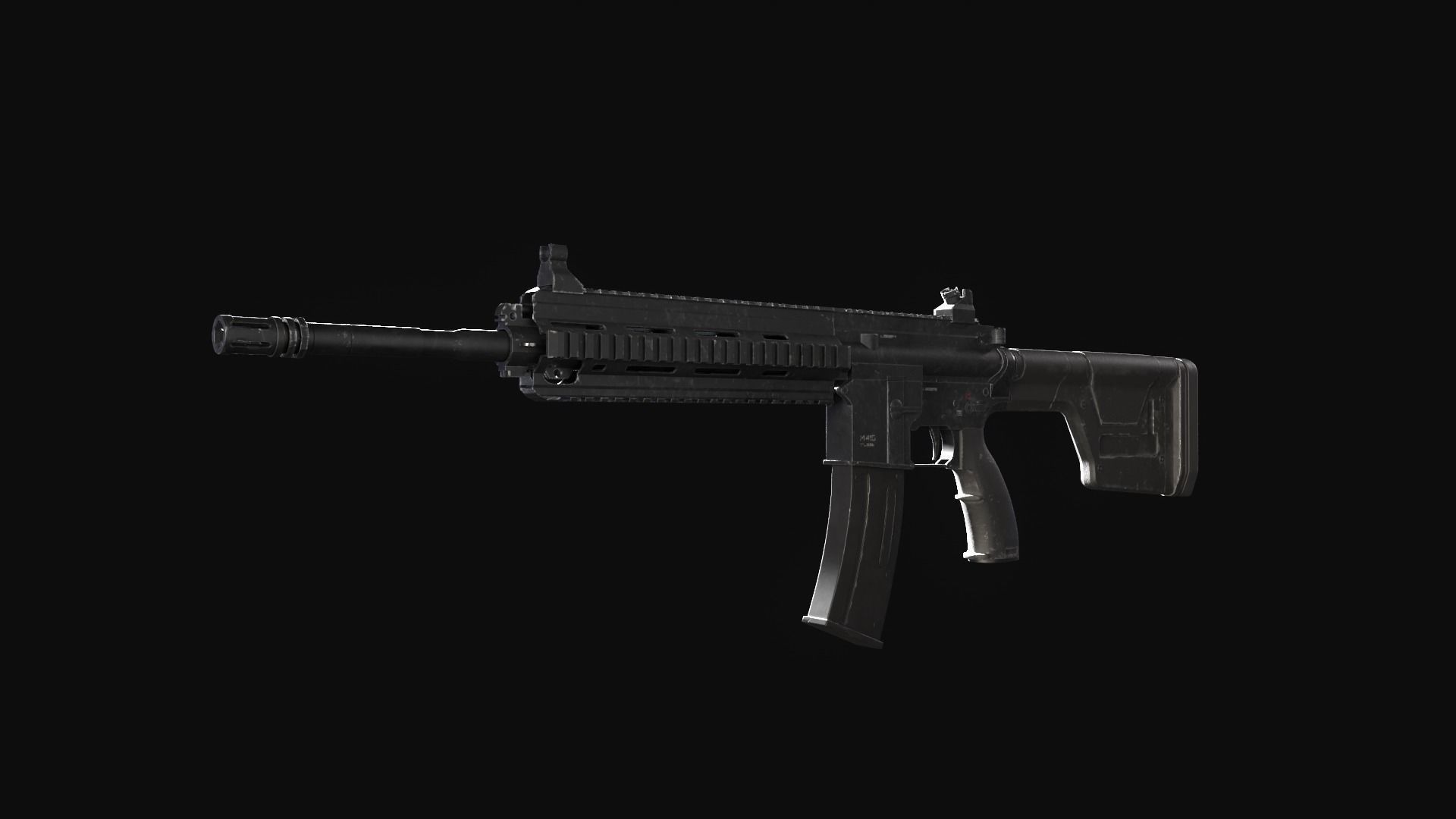 M416 Assault Rifle 3D model_2