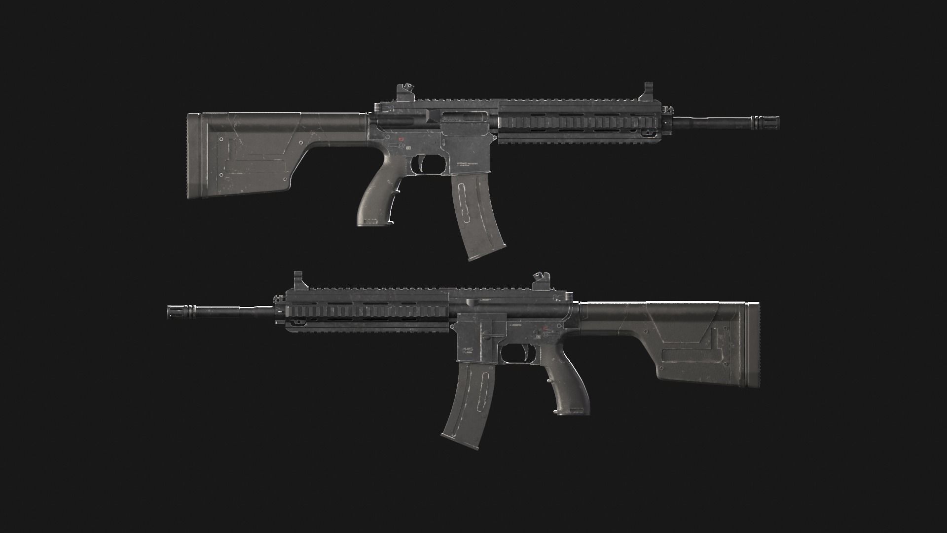 M416 Assault Rifle 3D model_3