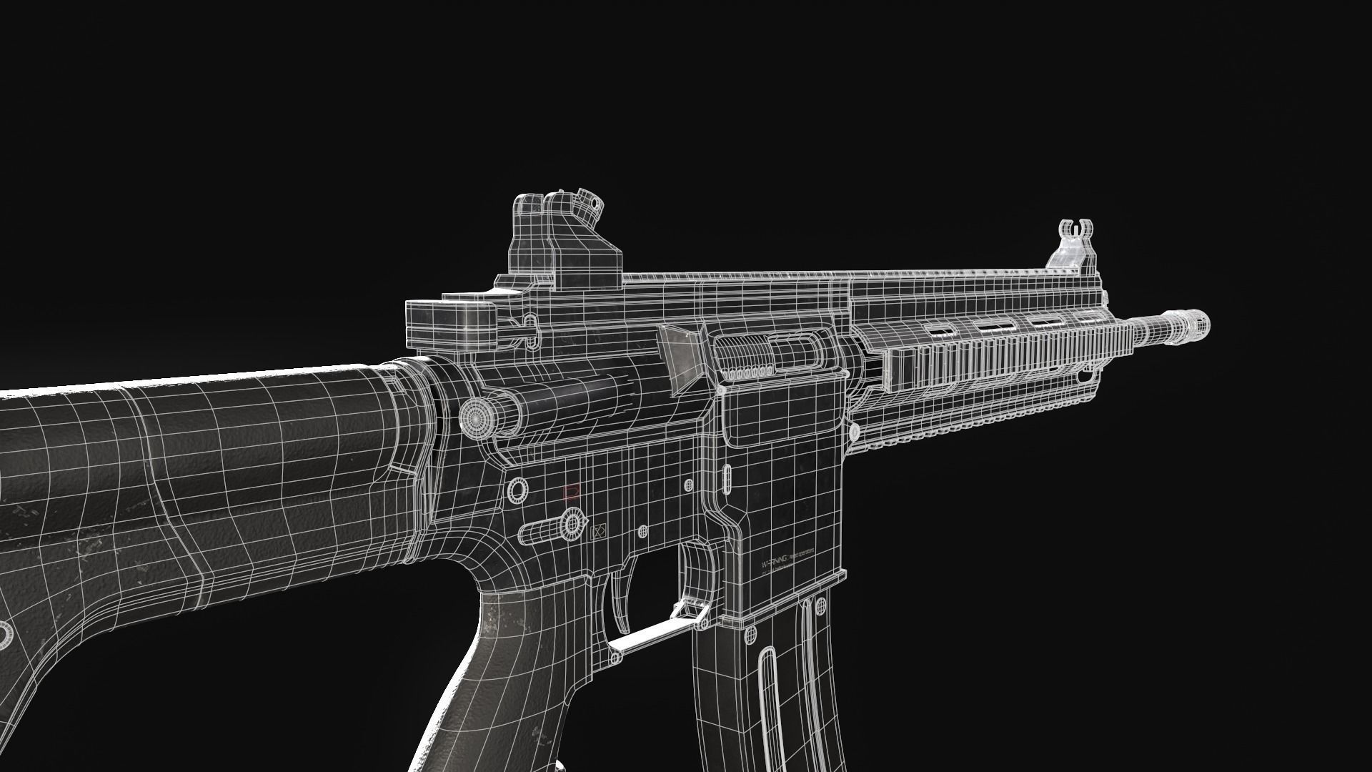 M416 Assault Rifle 3D model_5