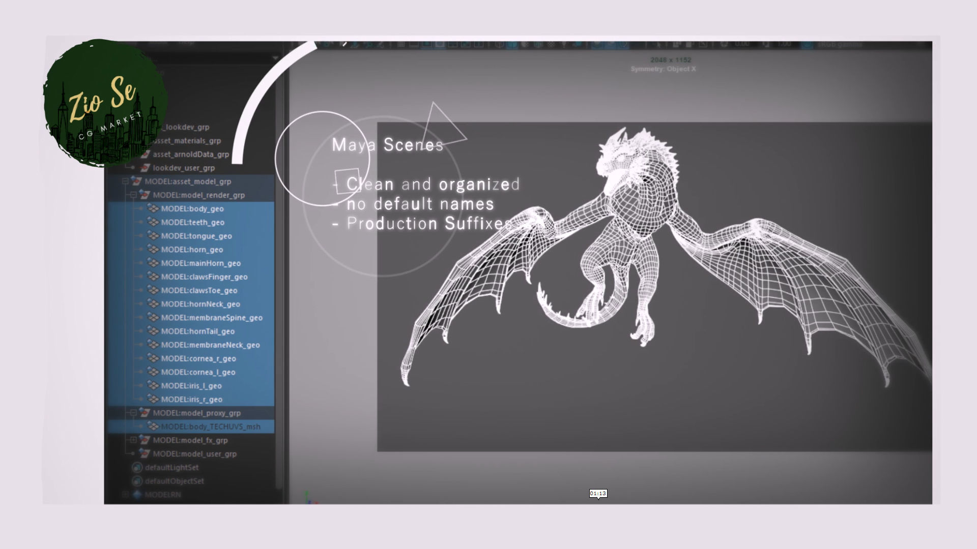 Dragon Low-poly 3D model_5