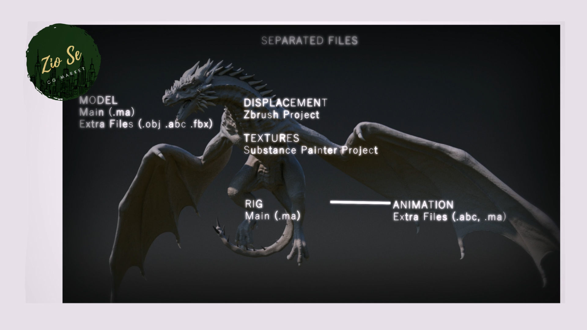 Dragon Low-poly 3D model_3