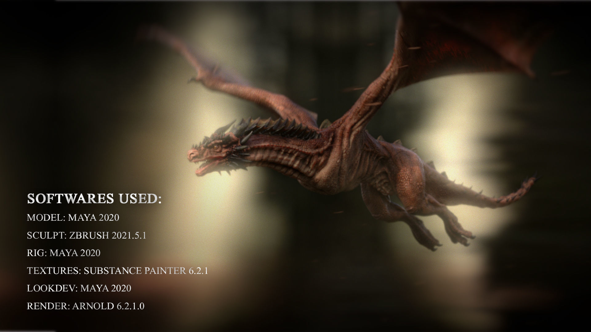 Dragon Low-poly 3D model_2