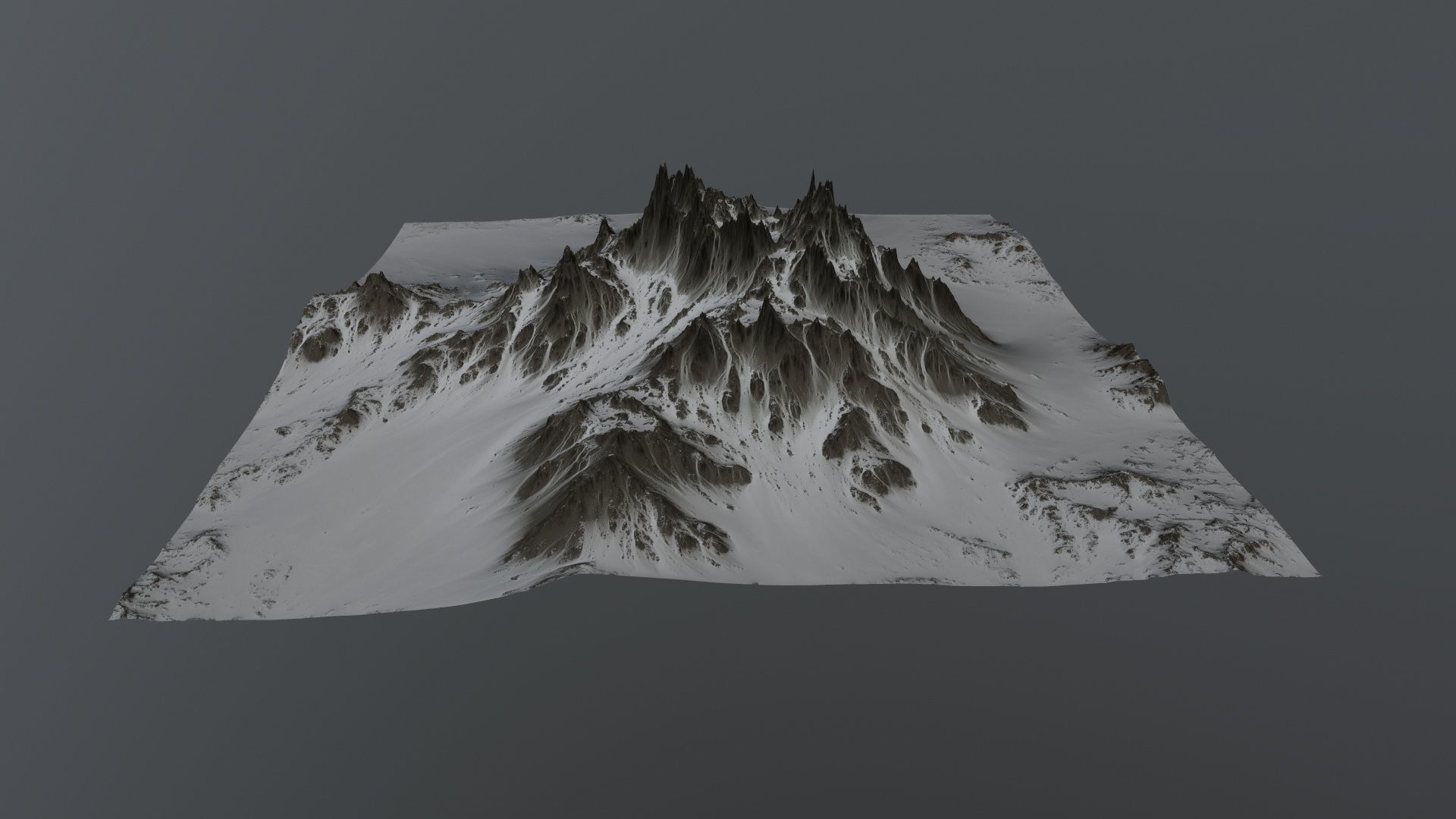 Snow Mountain Low-poly 3D model_18
