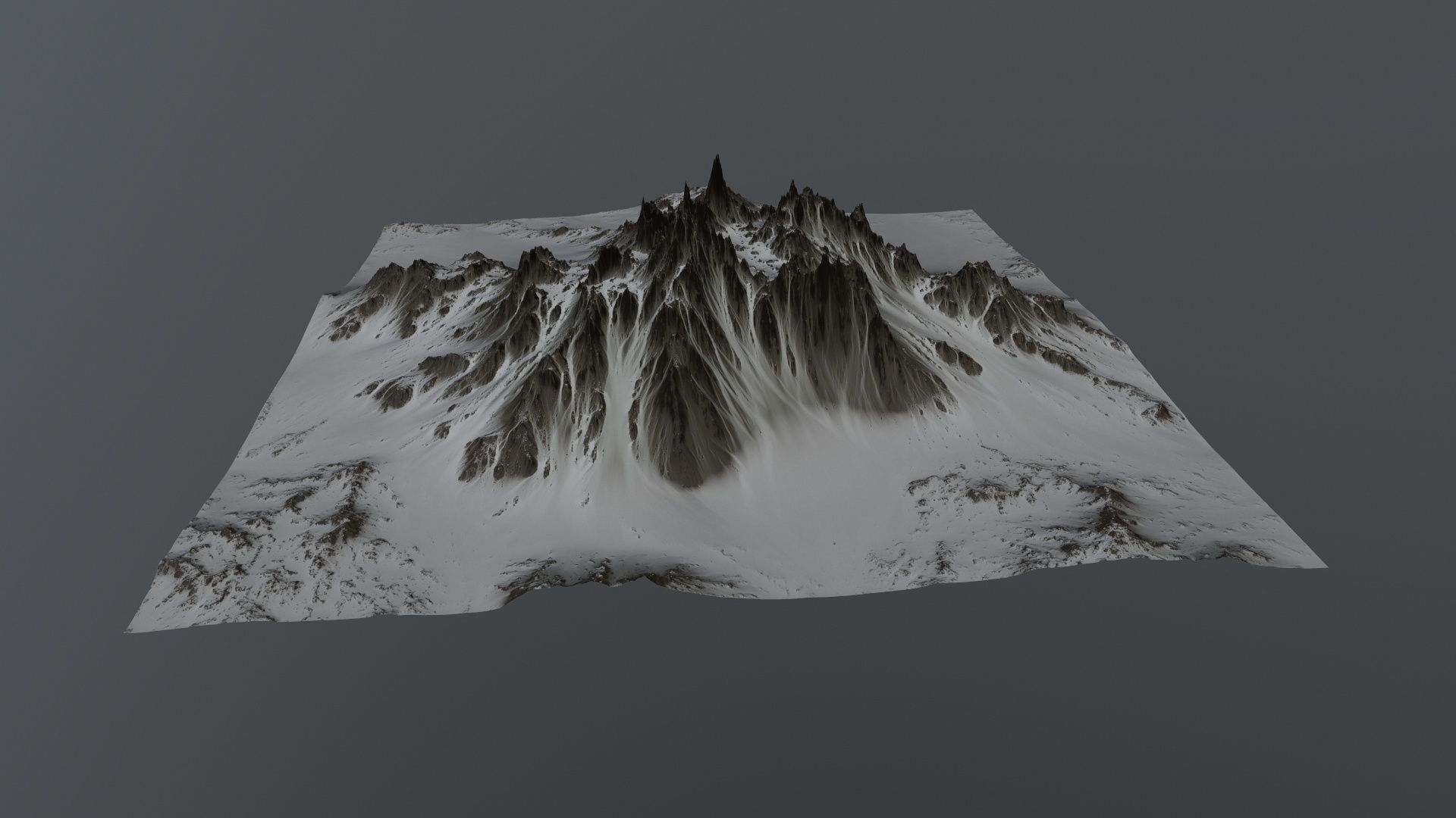Snow Mountain Low-poly 3D model_16