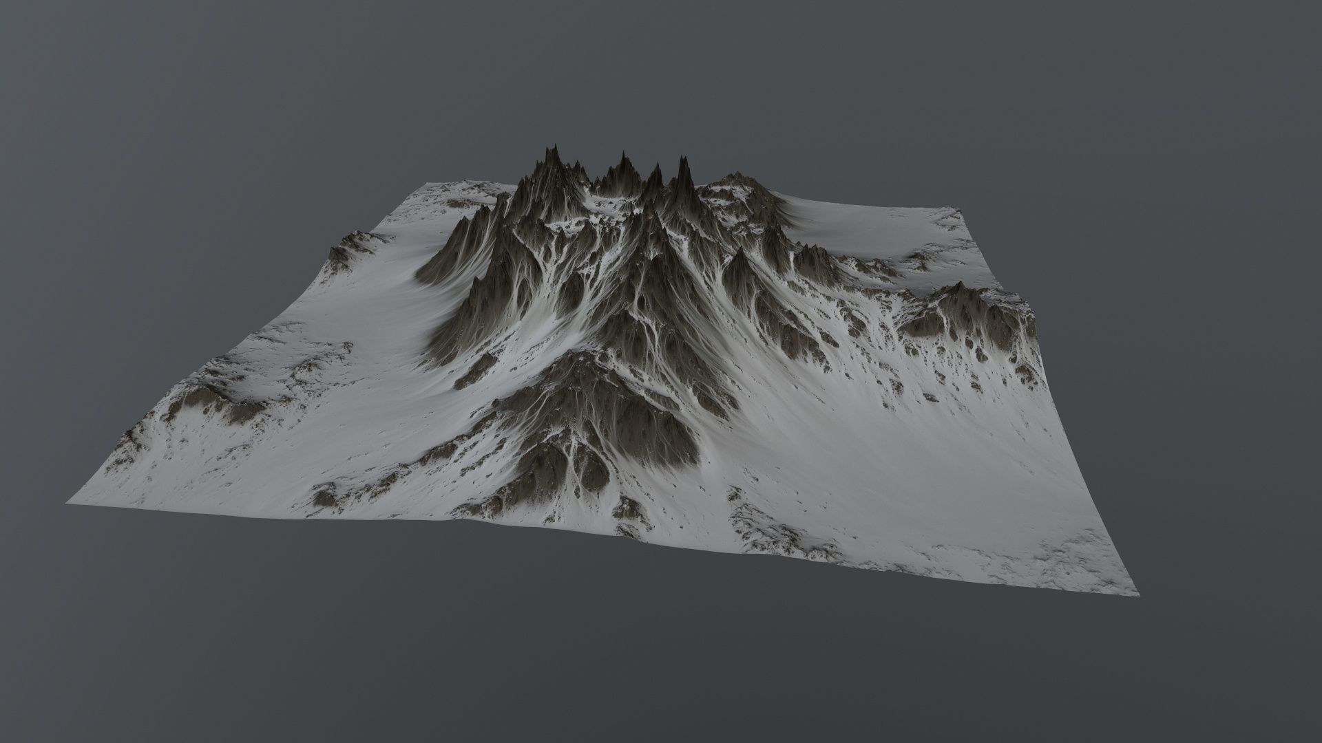 Snow Mountain Low-poly 3D model_14