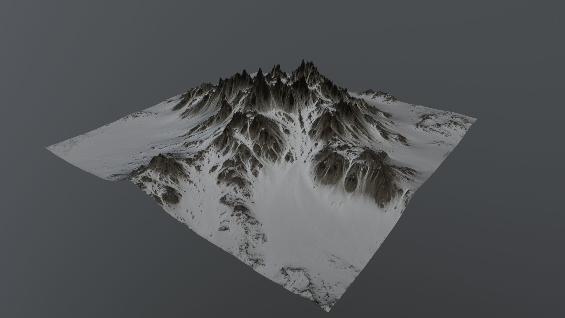 Snow Mountain Low-poly 3D model_12