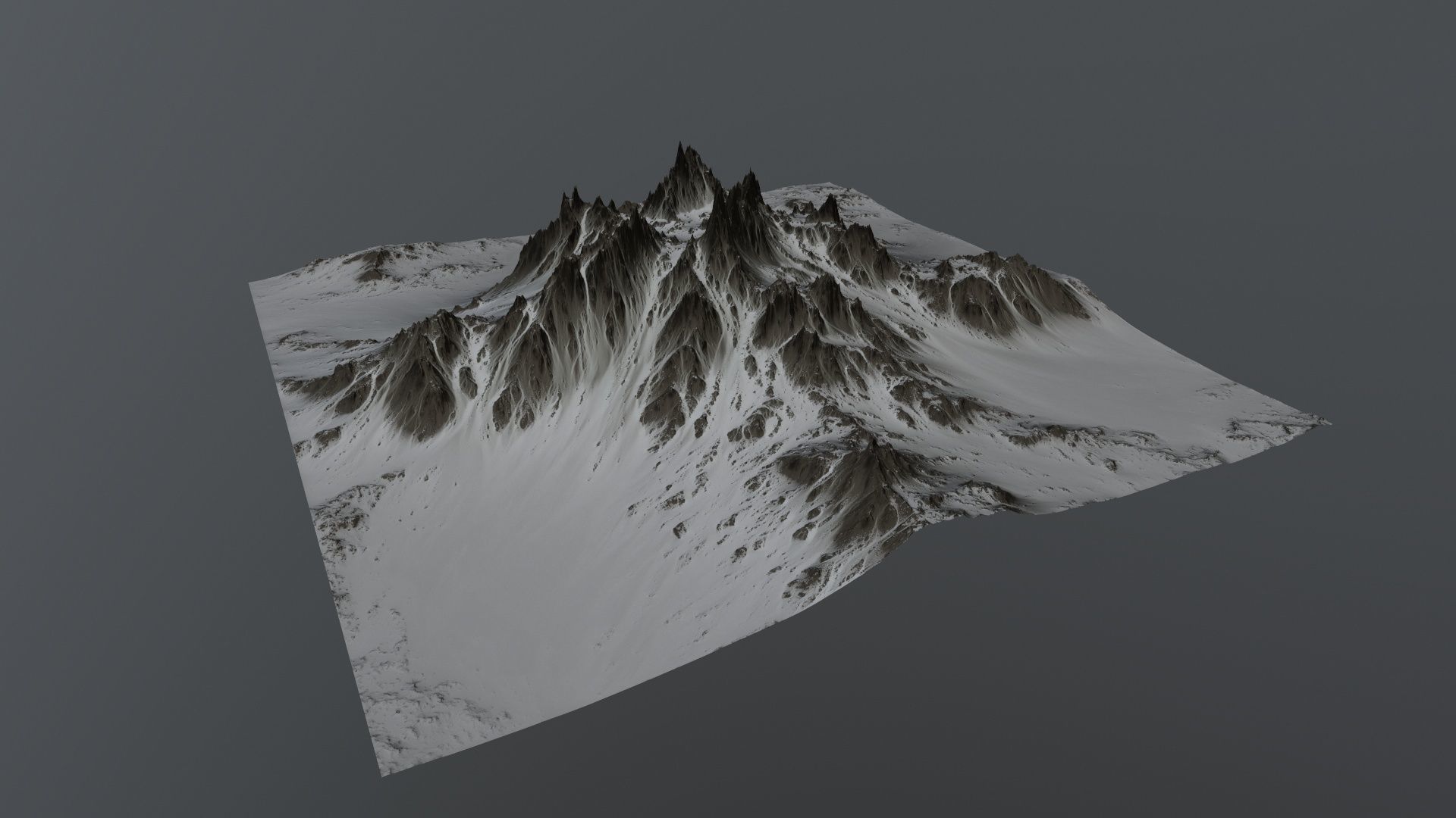 Snow Mountain Low-poly 3D model_13