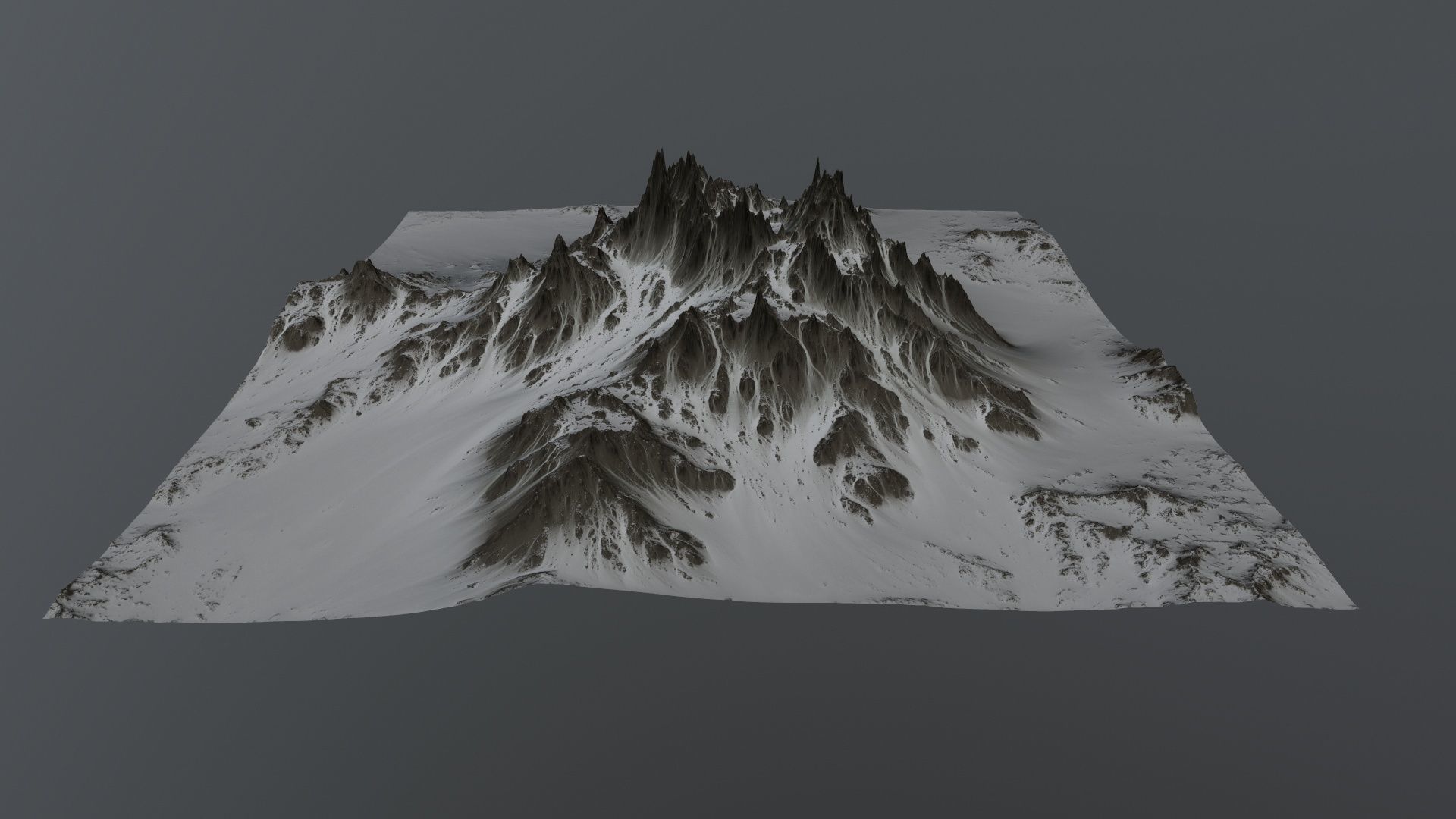 Snow Mountain Low-poly 3D model_11