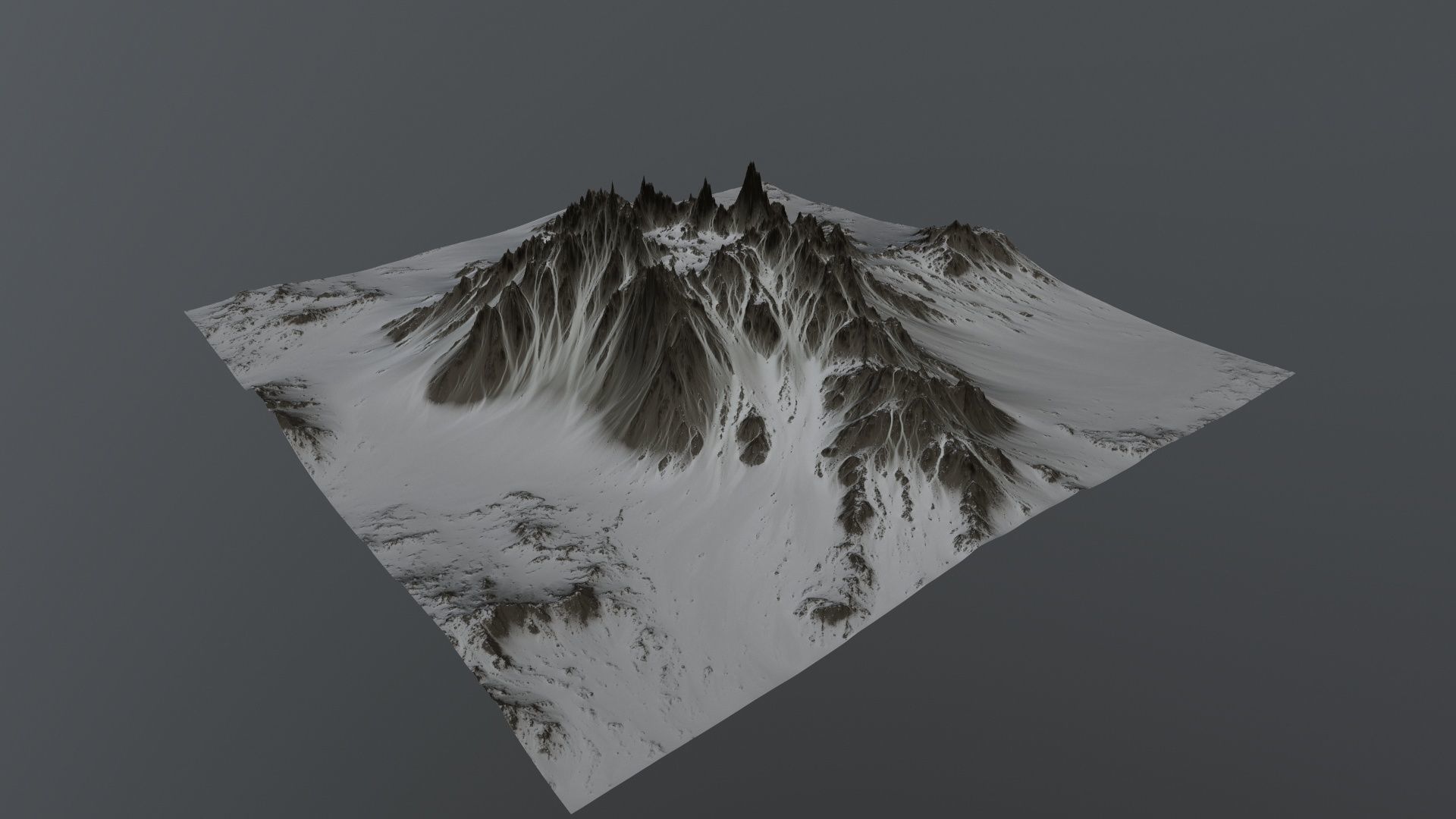 Snow Mountain Low-poly 3D model_15