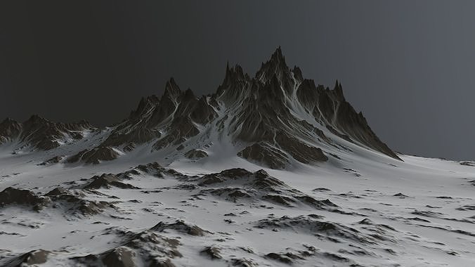 Snow Mountain Low-poly 3D model