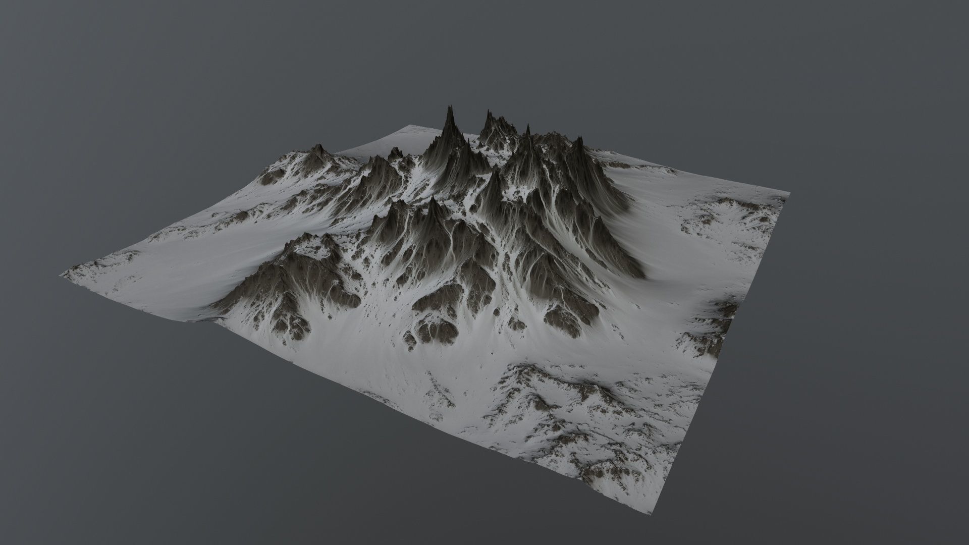 Snow Mountain Low-poly 3D model_17