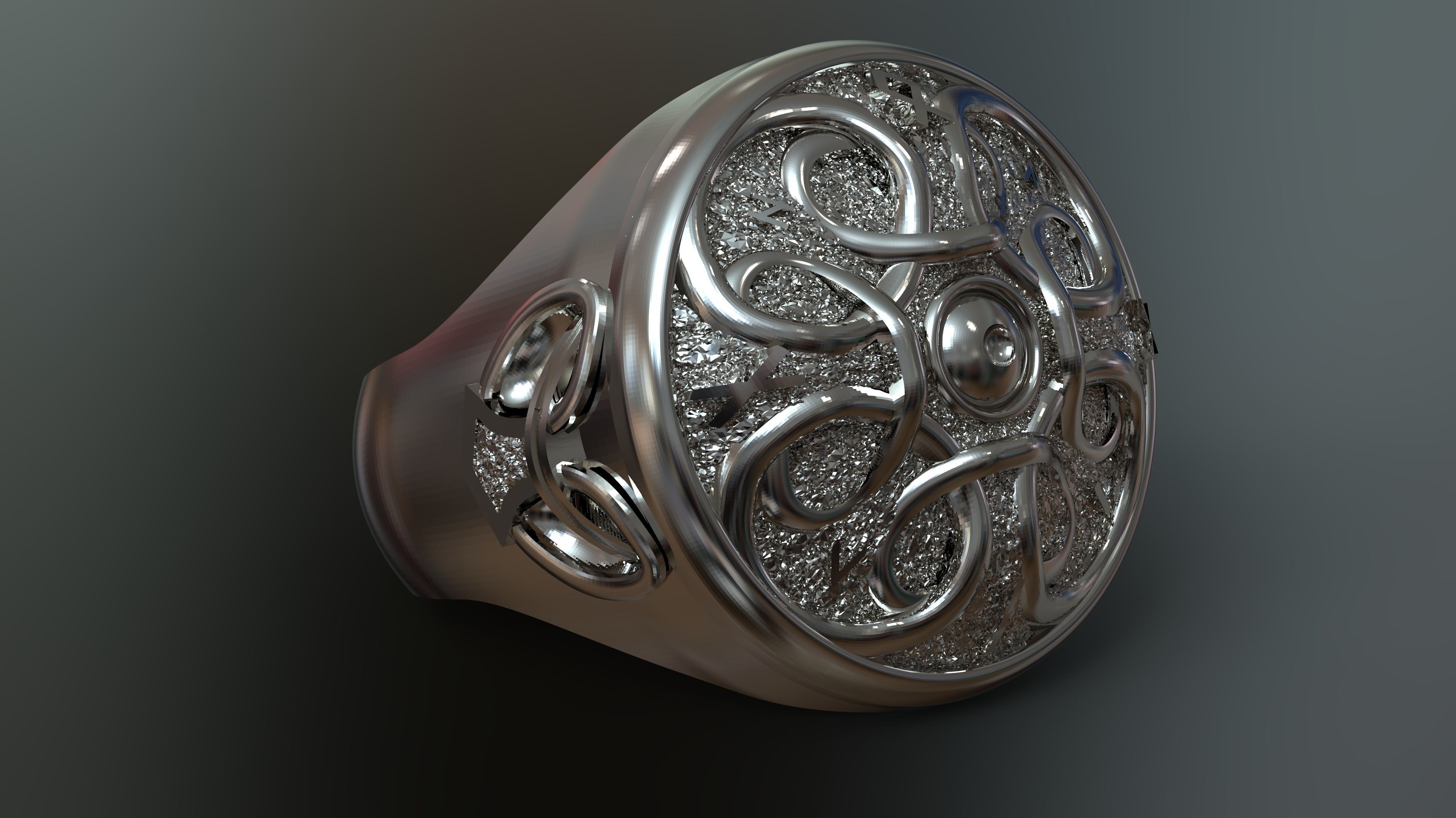 Odin Shield Ring Free 3D print model_2