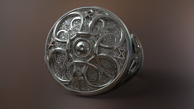 Odin Shield Ring Free 3D print model
