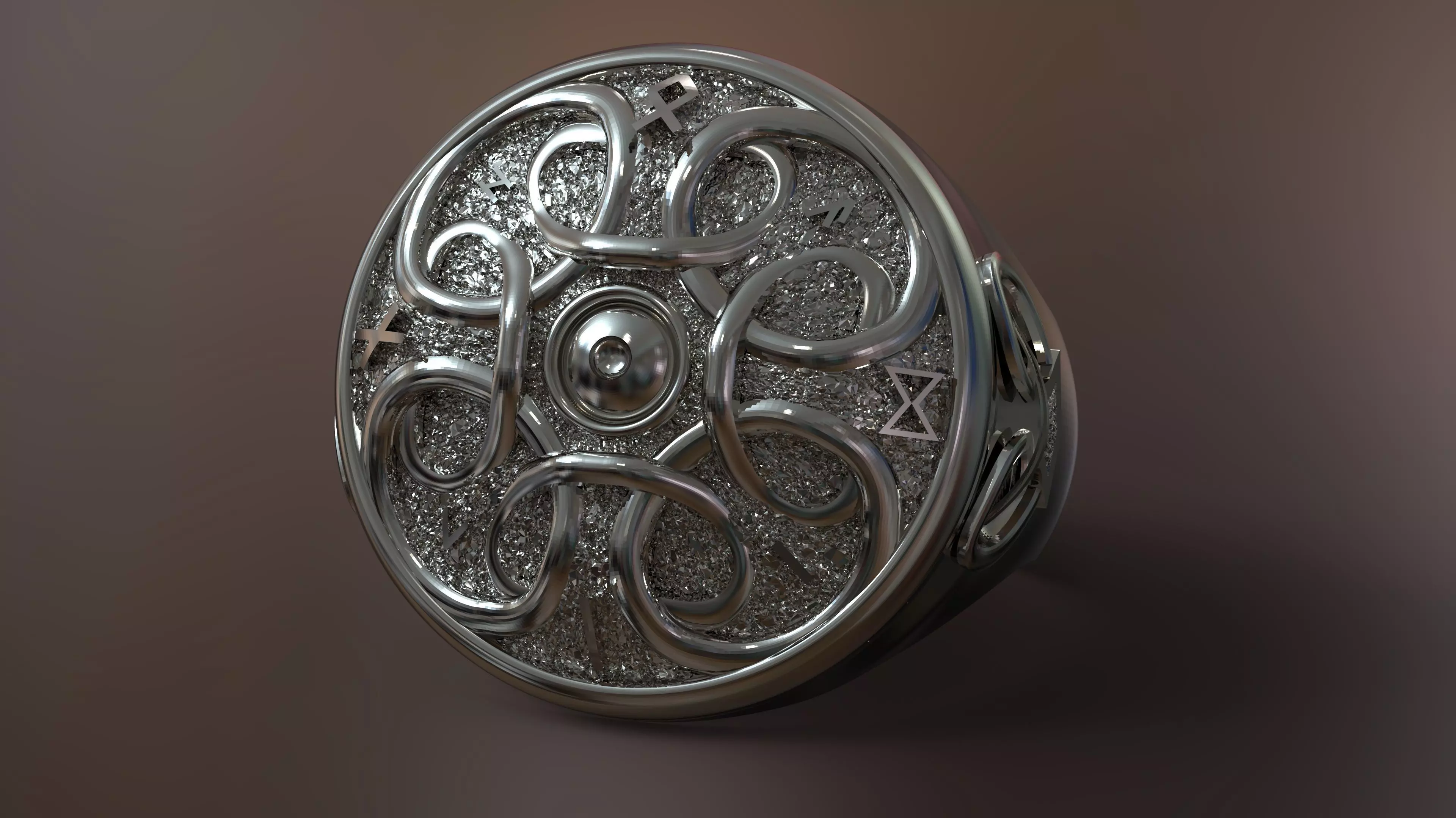 Odin Shield Ring Free 3D print model_0