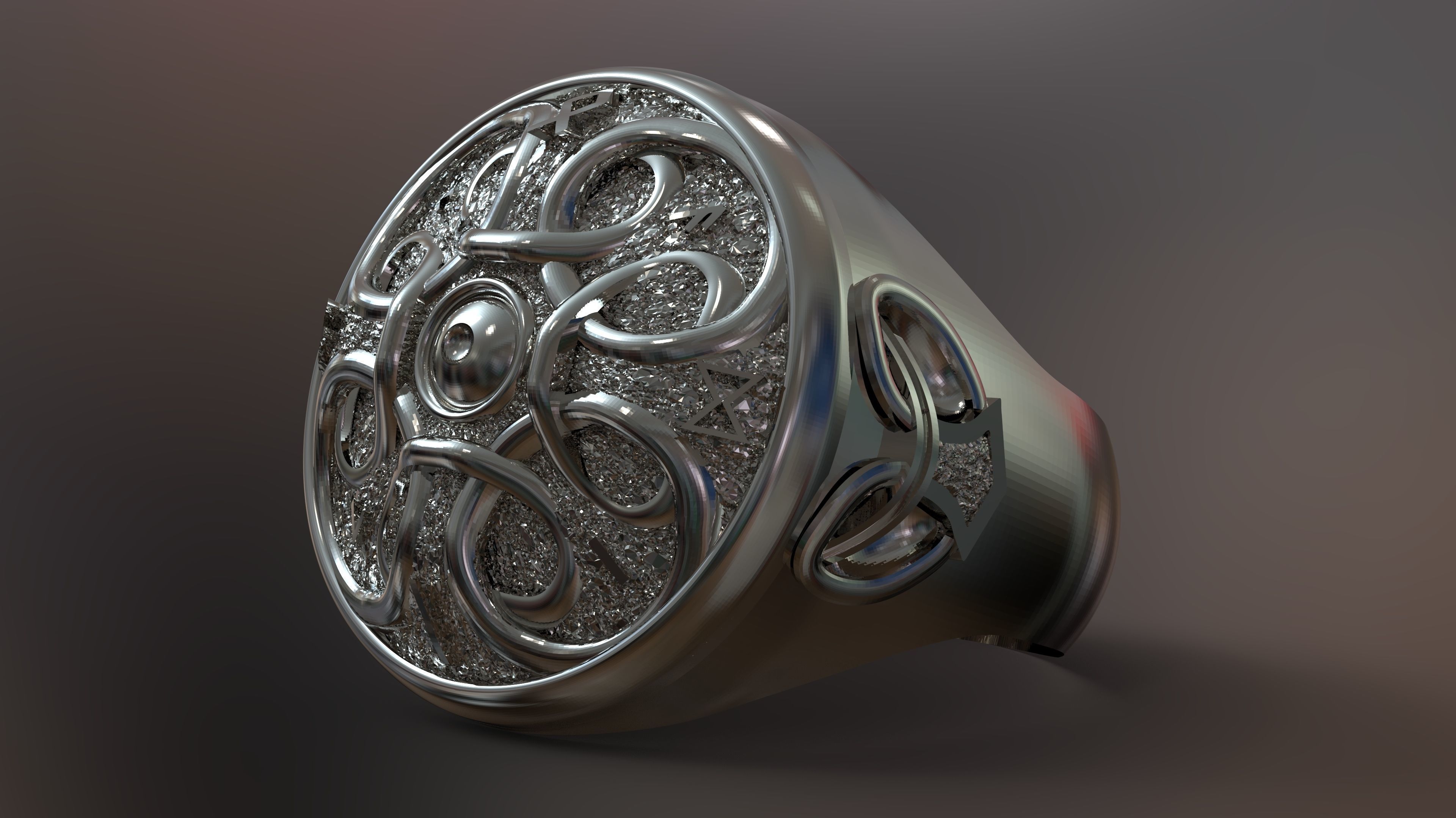 Odin Shield Ring Free 3D print model_4