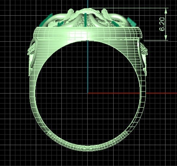 Odin Shield Ring Free 3D print model_11
