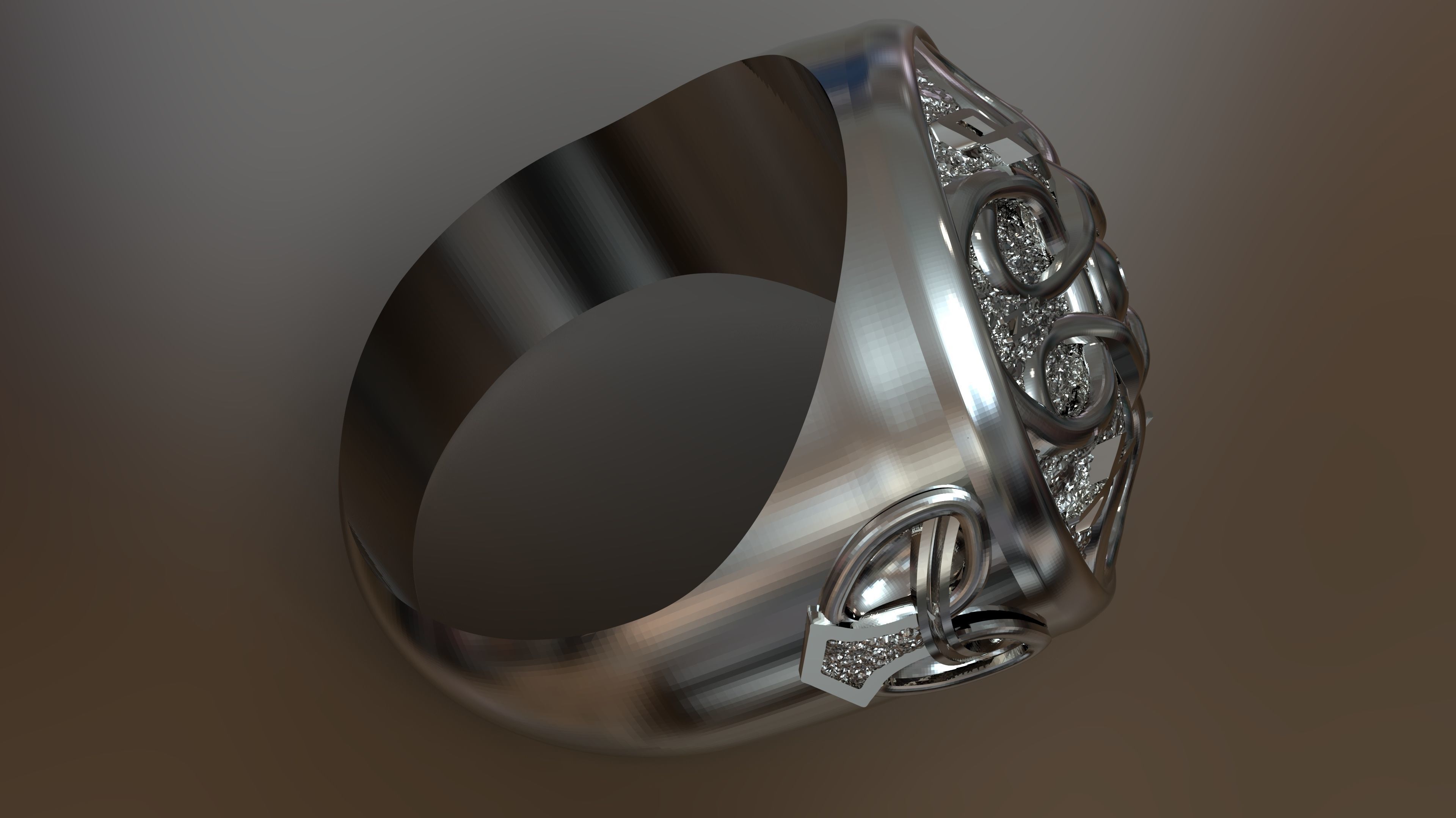 Odin Shield Ring Free 3D print model_6