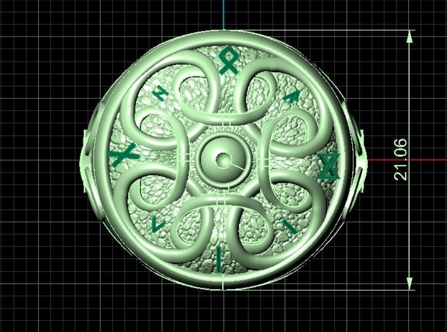 Odin Shield Ring Free 3D print model_10