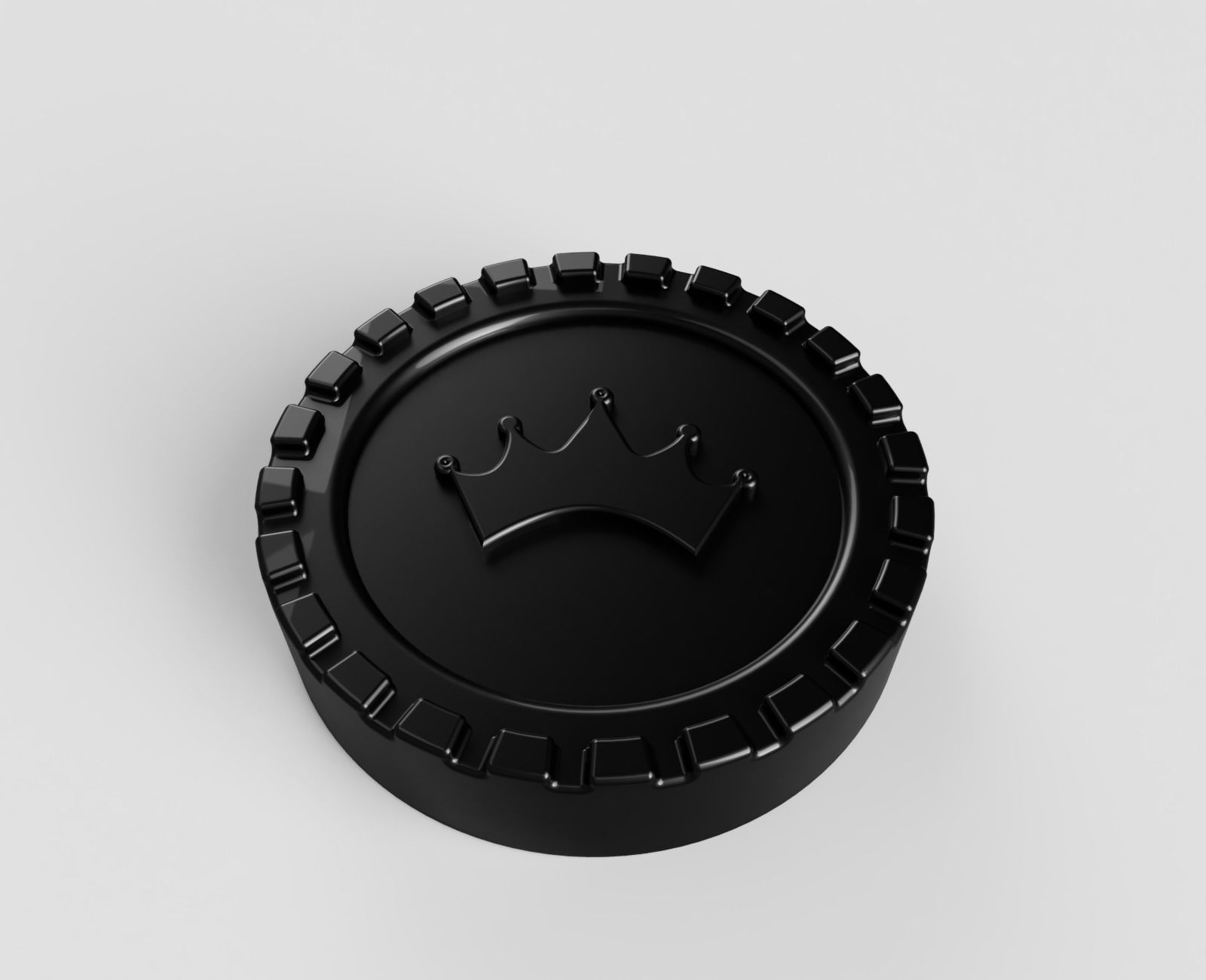 checkers pieces 3D print model_4