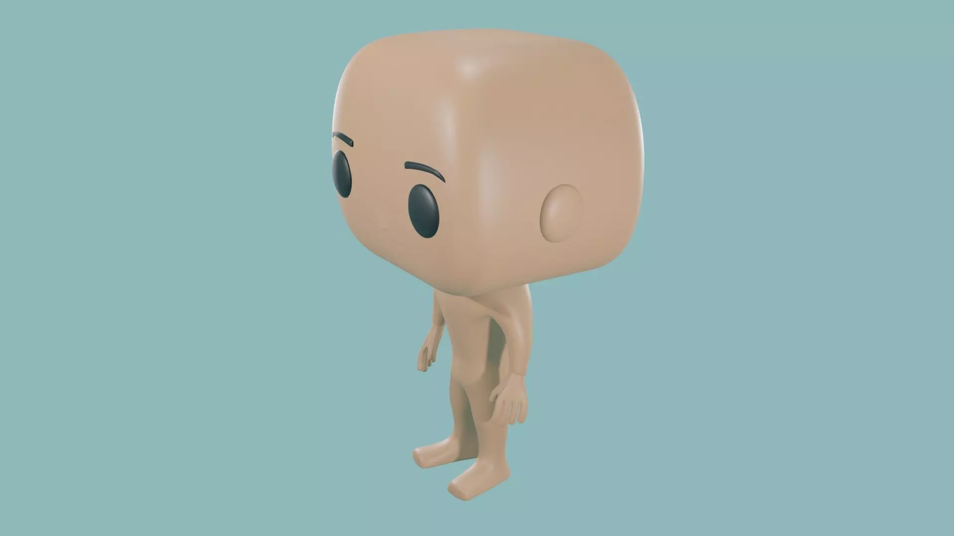 3D Basic male Body - Funko Style - DIY - printable model 3D model