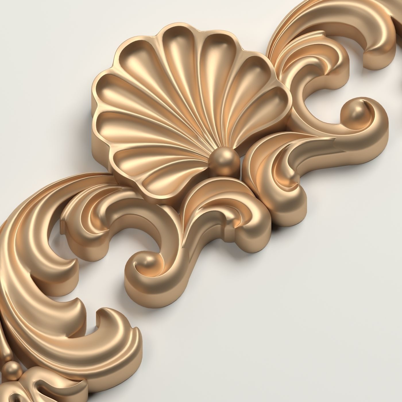 3D decor of carved element 3D print model_4