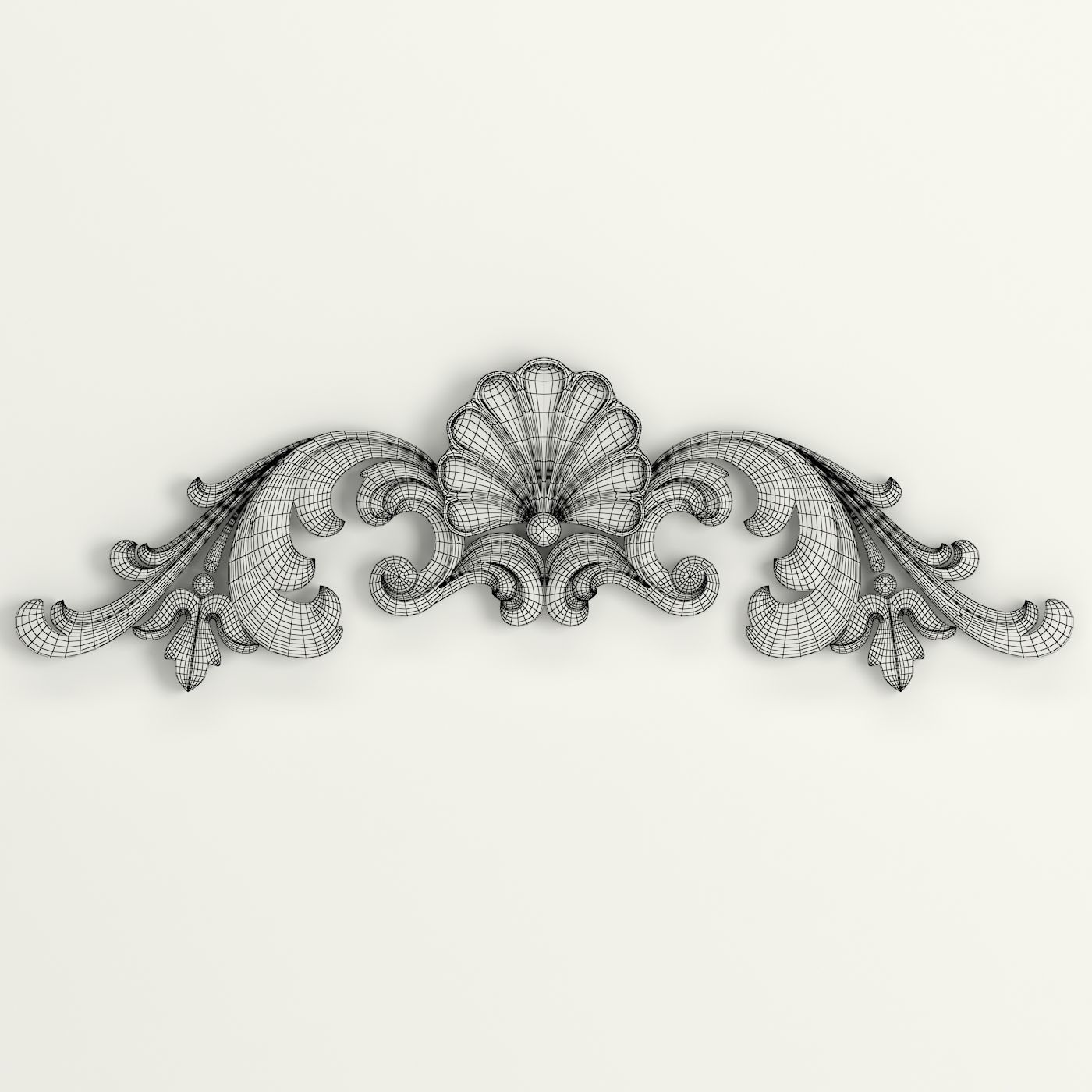 3D decor of carved element 3D print model_1