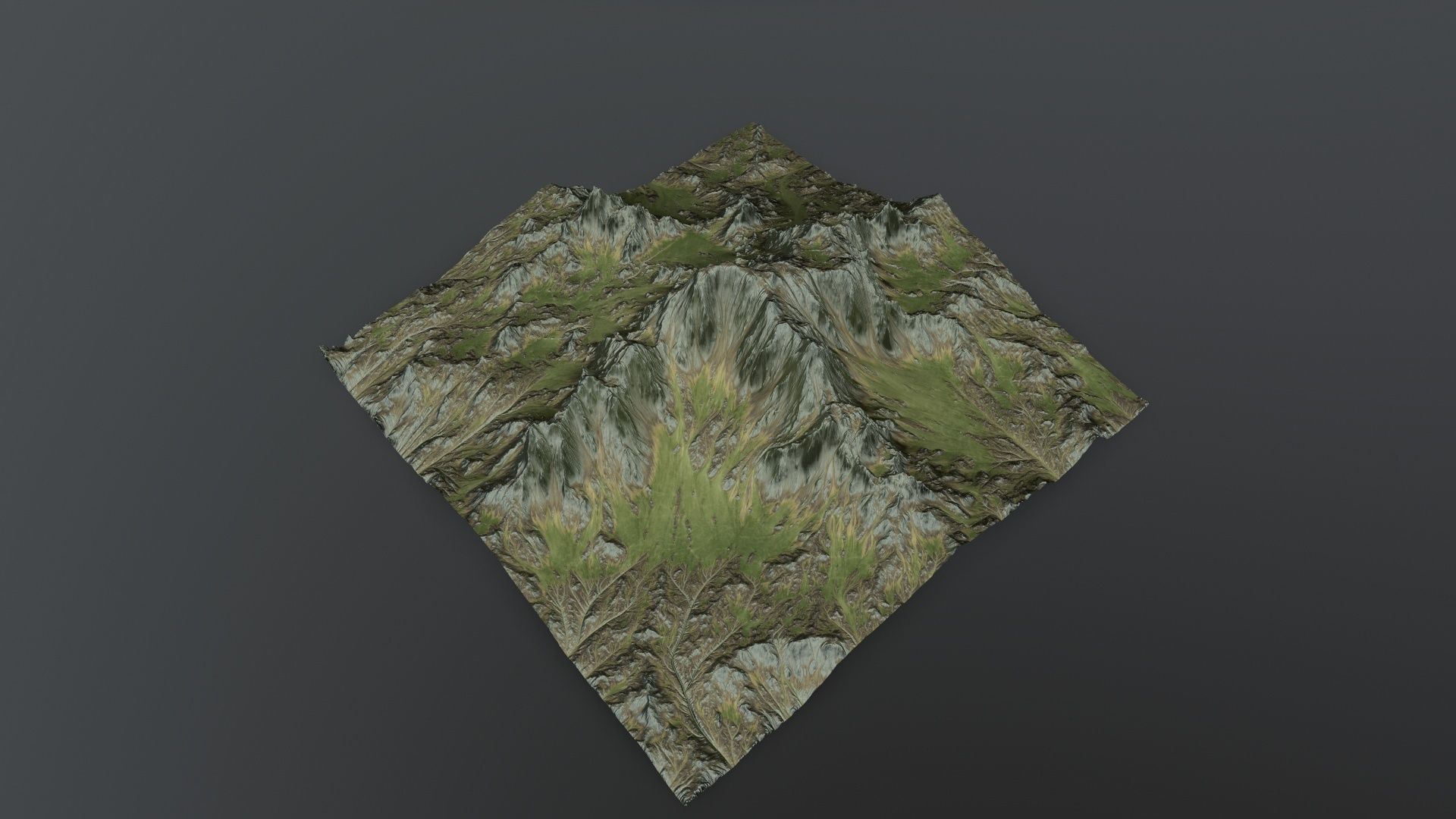 Terrain mountain Low-poly 3D model_4