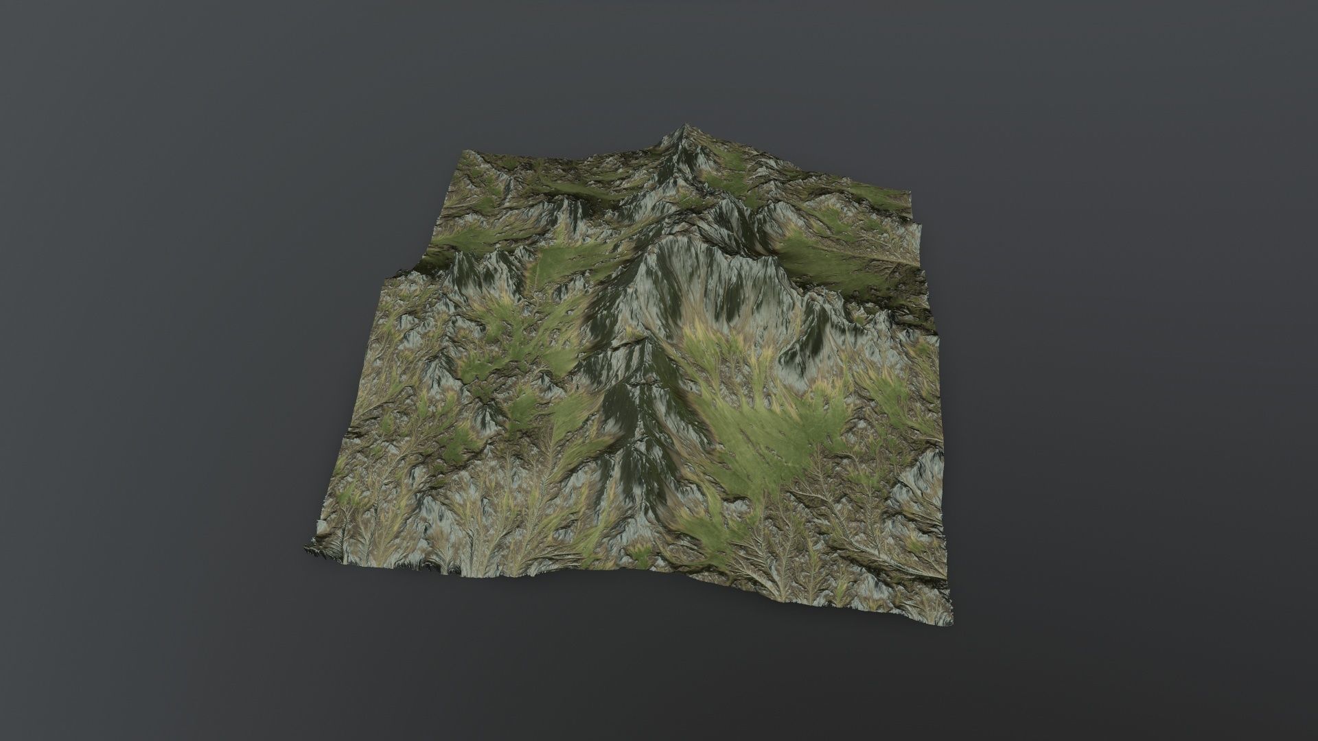 Terrain mountain Low-poly 3D model_5