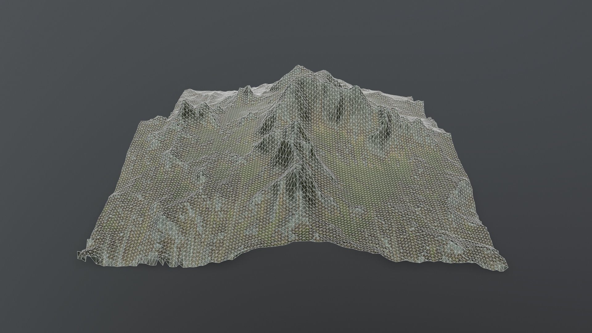 Terrain mountain Low-poly 3D model_11