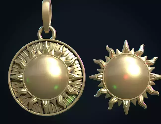 Sun Pendant III 3D print model