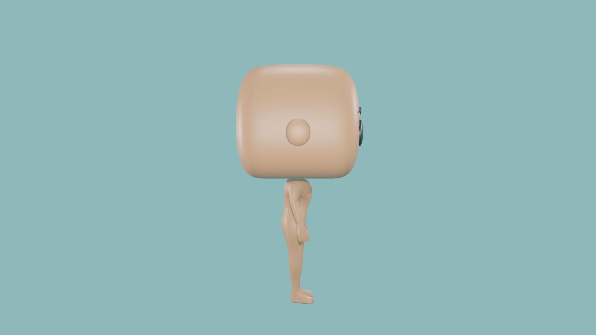  3D Basic female Body - Funko Style - DIY - printable model 3D model_3