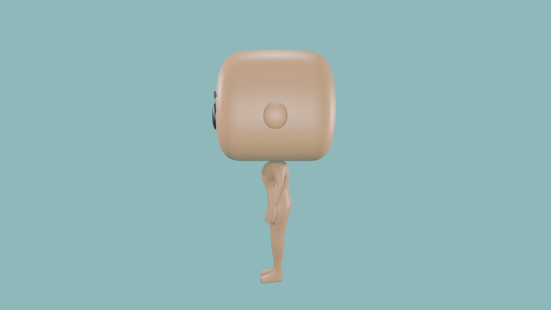  3D Basic female Body - Funko Style - DIY - printable model 3D model_4