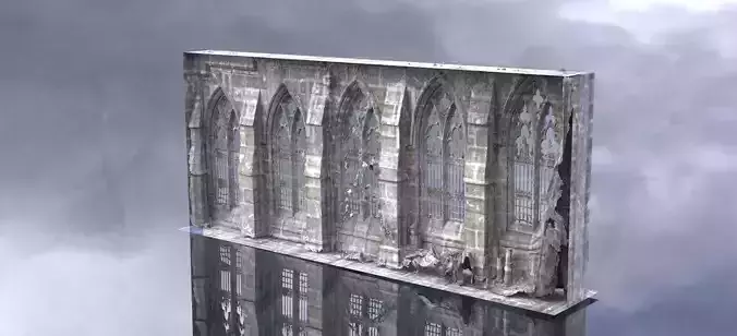 Hogwarts style hallway wall 1