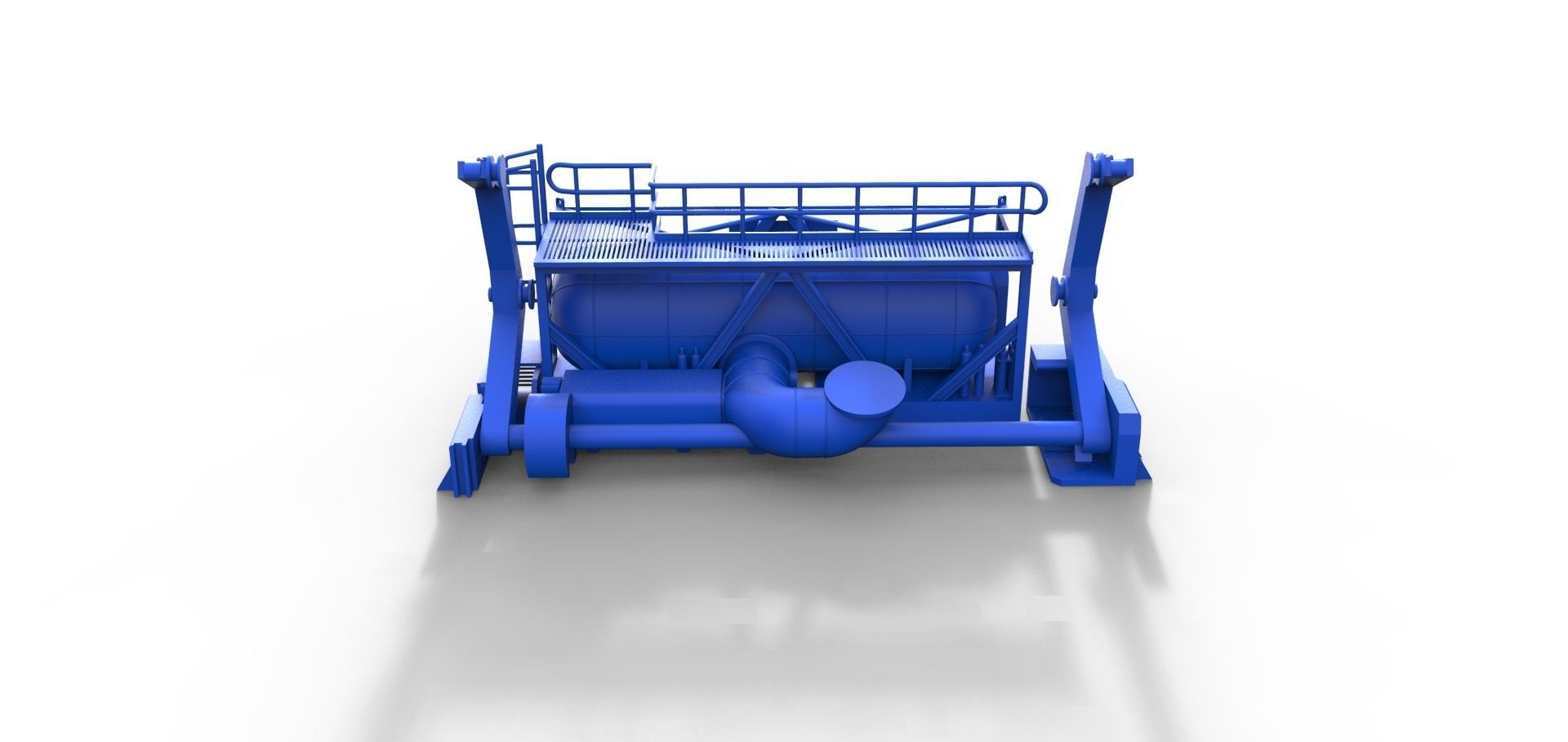 Davit for diver lifeboat type D short 3D print model_4