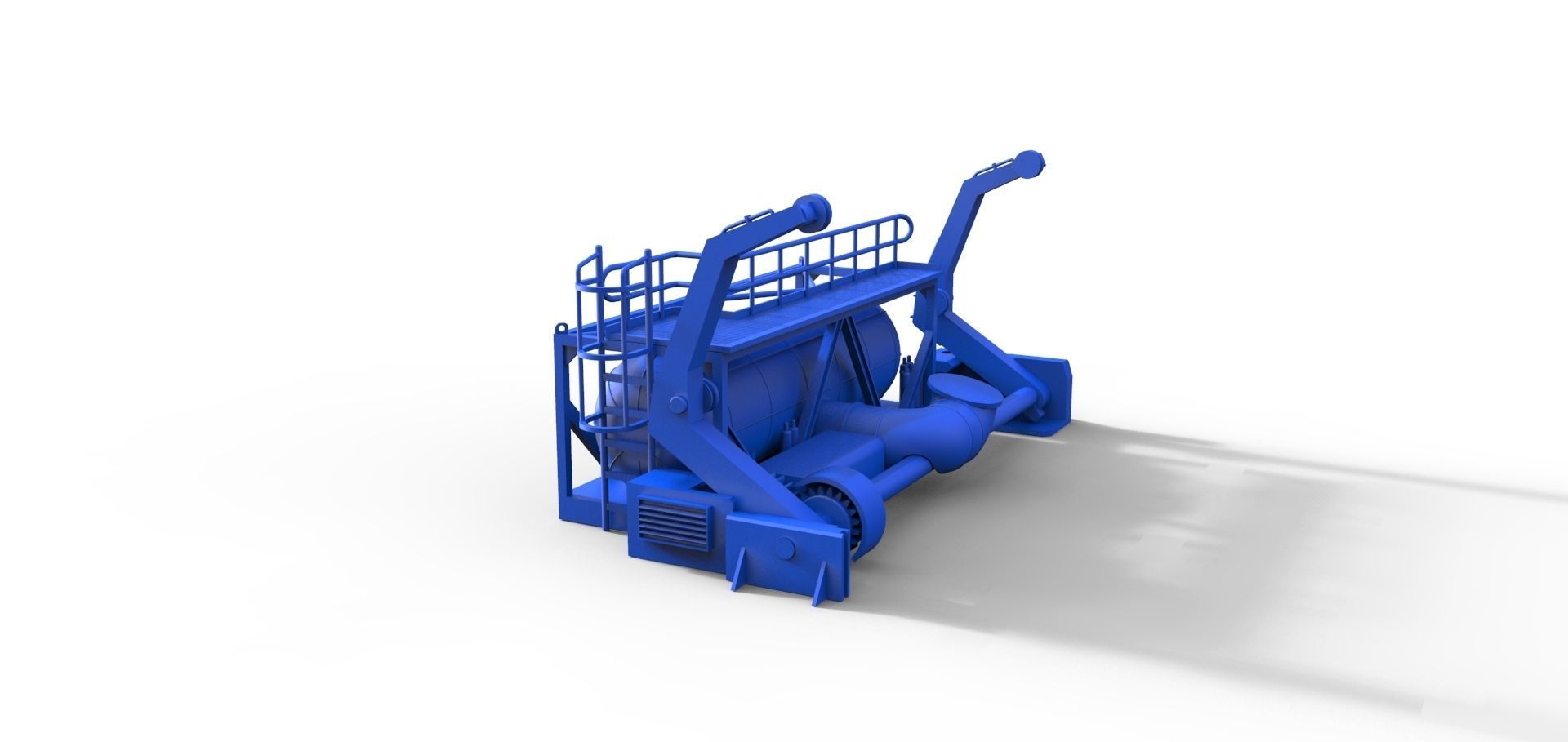 Davit for diver lifeboat type D short 3D print model_1