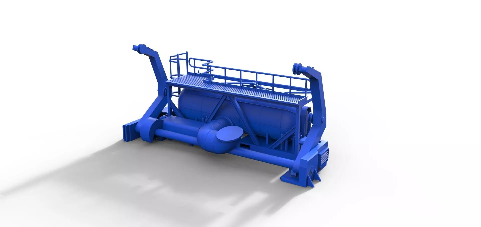 Davit for diver lifeboat type D short 3D print model_0