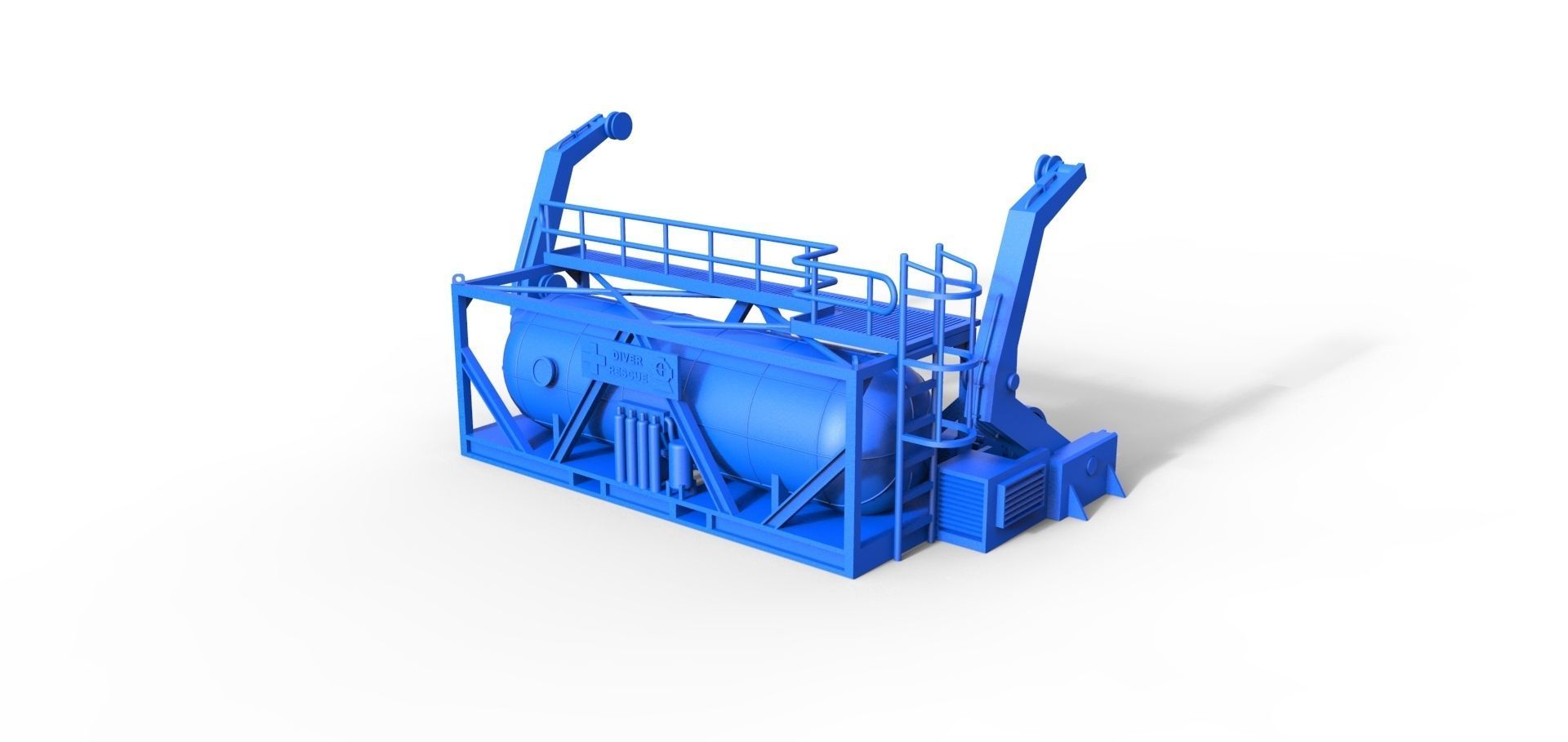 Davit for diver lifeboat type D short 3D print model_2