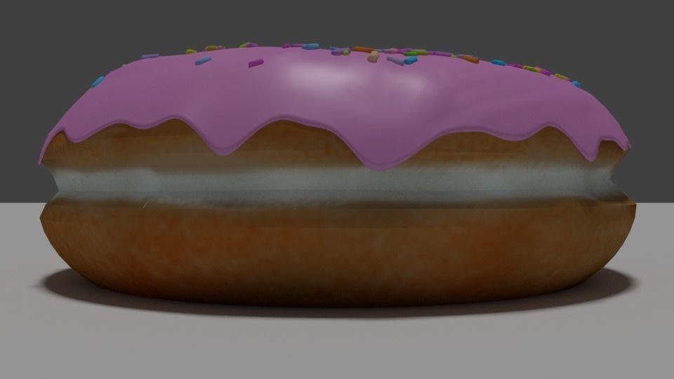 doughnut donut with sprinkles Free 3D model_2