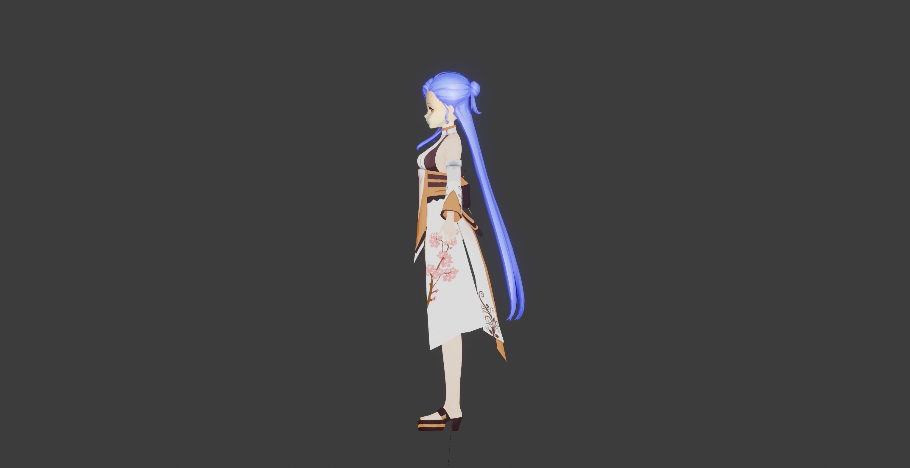 Kuro - LowPoly Game Ready Character Low-poly 3D model Low-poly 3D model_5