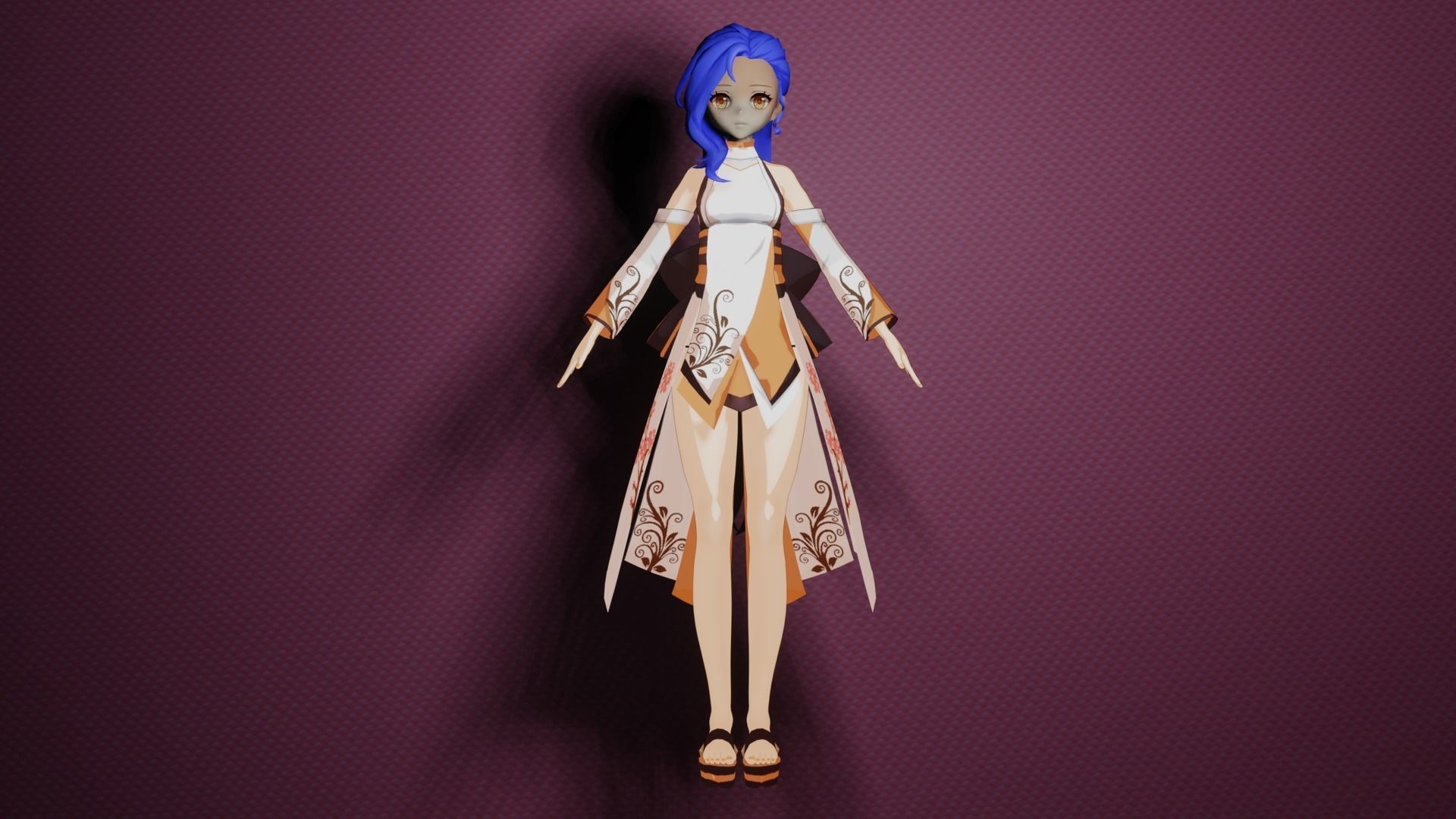 Kuro - LowPoly Game Ready Character Low-poly 3D model Low-poly 3D model_2