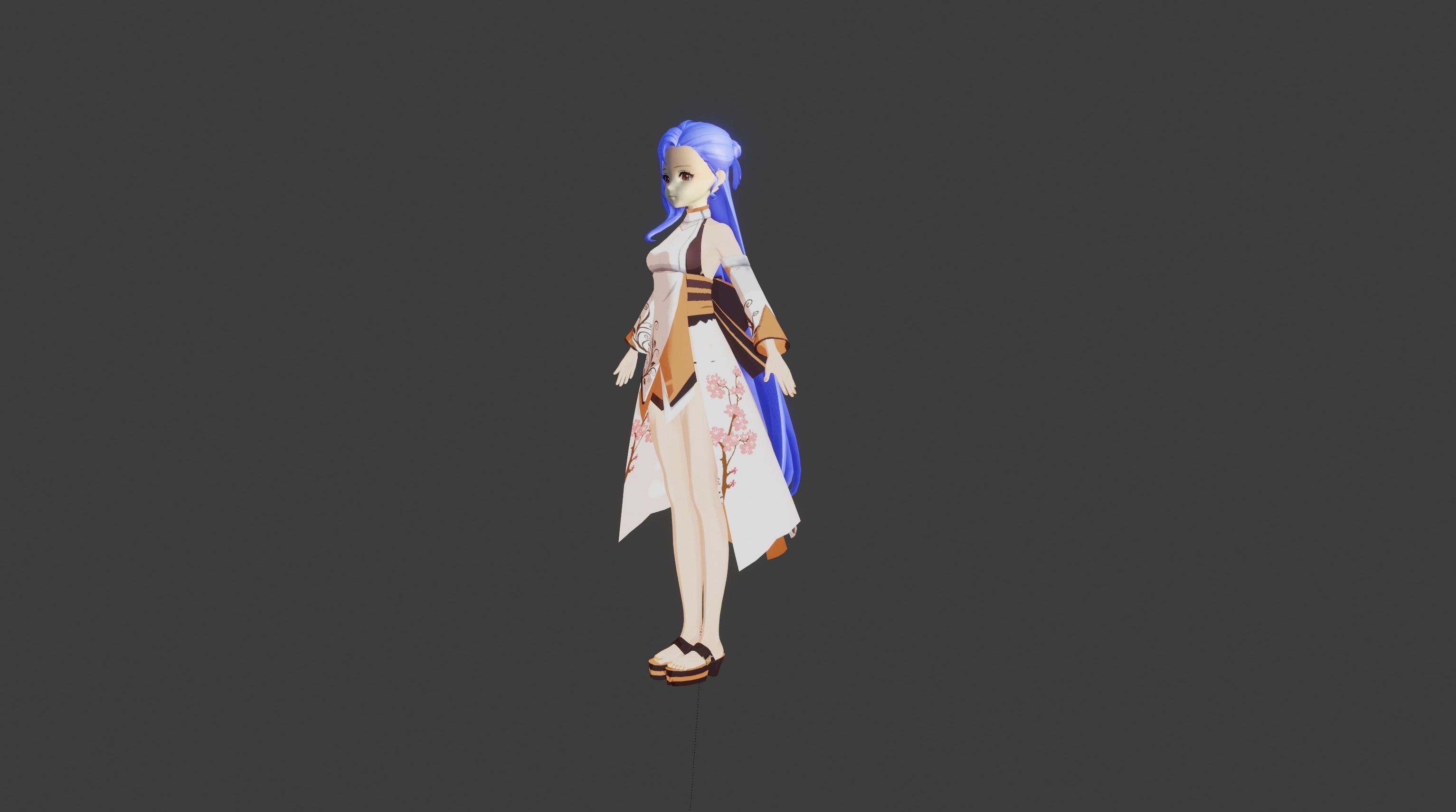 Kuro - LowPoly Game Ready Character Low-poly 3D model Low-poly 3D model_4