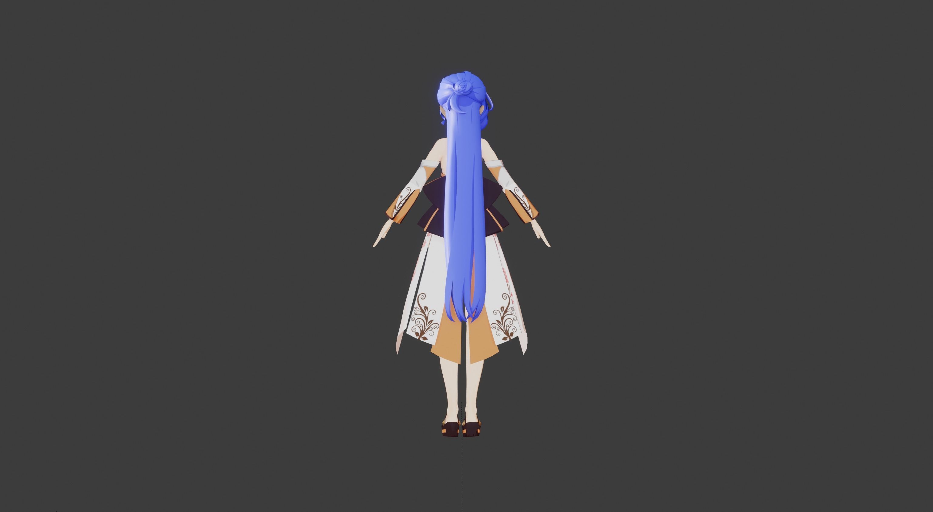 Kuro - LowPoly Game Ready Character Low-poly 3D model Low-poly 3D model_6